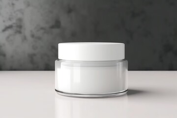 Blank Cosmetic Jar Mockup For Product With Isolated Background Generative AI