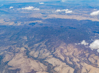 Fototapeta na wymiar Aerial view of the rural landscape