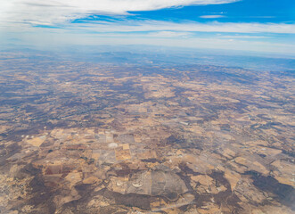 Aerial view of the rural landscape