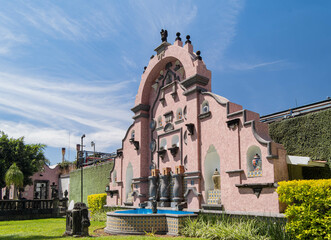 Sunny view of historical building in Casa Sauza