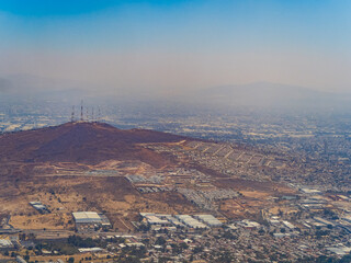 Fototapeta na wymiar Aerial view of the Guadalajara area cityscape