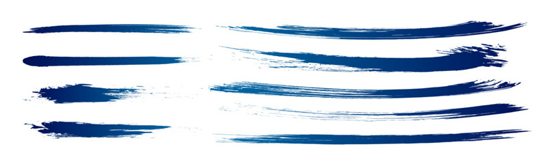 手描きブラシストロークの素材セット。美しい筆跡。
