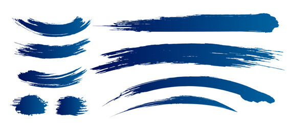 手描きブラシストロークの素材セット。美しい筆跡。
