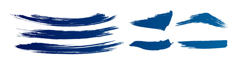 手描きブラシストロークの素材セット。美しい筆跡。
