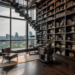 Luxury Penthouse Library