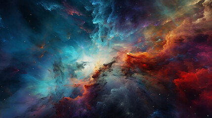 Obraz na płótnie Canvas space of nebula