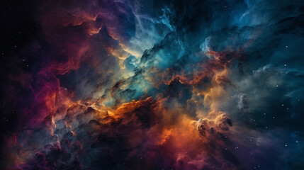 Naklejka na ściany i meble background with space and nebula
