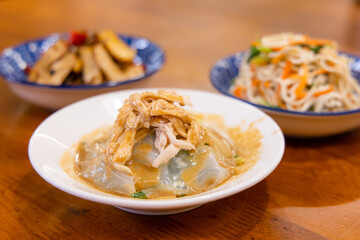 Taiwanese cuisine dish in restaurant
