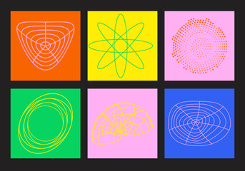 set of abstract geometric shapes