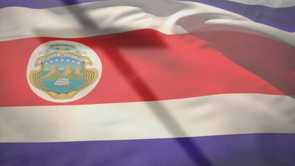 Animation of christian cross and flag of costa rica - Powered by Adobe