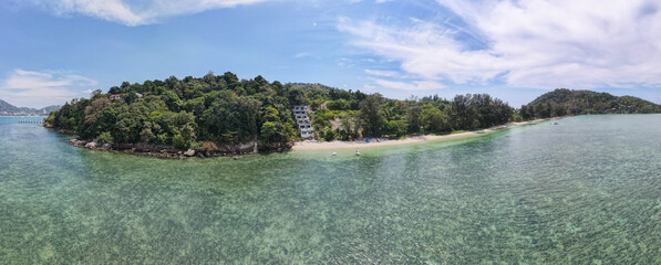 paradise beach Island with clear water in phuket