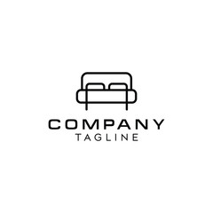 Abstract Bedroom outline vector icon. Thin line black bedroom icon, flat vector simple element illustration from editable real estate concept.