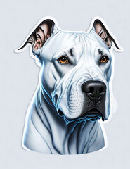 cute dog portrait, sticker, stickers, centered, posing to camera, generative AI