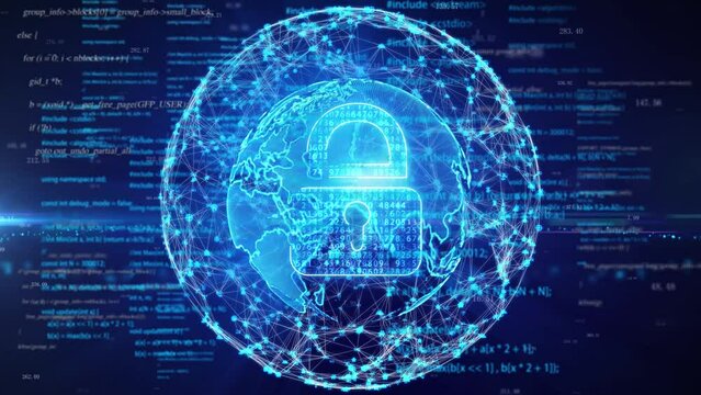 Cyber security and digital combination lock information protection concept