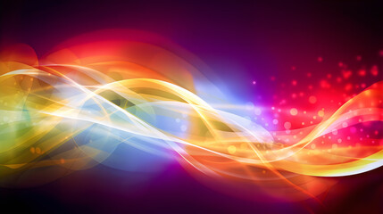 Abstract line and light multi color background - Generative AI - 598799195