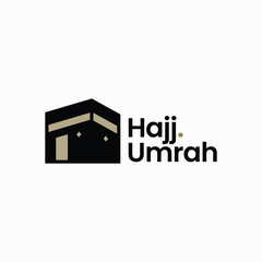 Islamic Kaaba Hajj Umrah Tour Travel Logo Vector Icon Illustration