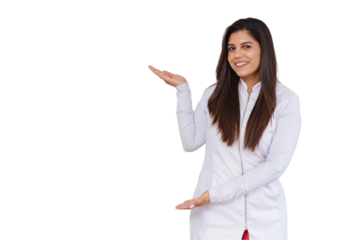 Beautiful Brazilian woman, beautician, cosmetologist, aesthetic professional, dermatologist.