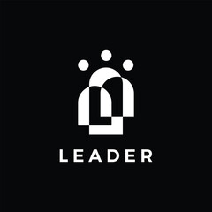 Leader Team Work People Logo vector Icon Illustration