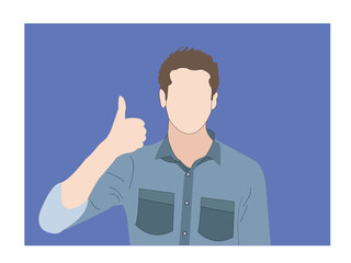 Flat vector working people character on isolated white .A man with an open envelope with a letter. Empty sheet of paper for text template. Mail concept. Sending a message, notification, Vector.