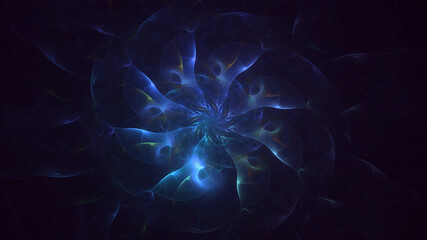 Obraz premium 3D rendering abstract colorful fractal light background