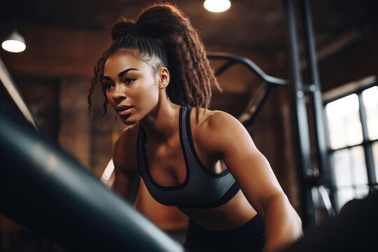 Generative AI -  Fit Woman at the Gym