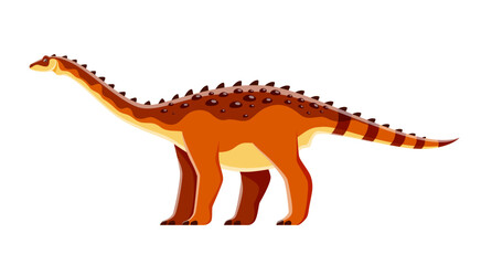 Cartoon dinosaur character, Aegyptosaurus dino of Jurassic reptiles, vector kid toy. Extinct dinosaur or Aegyptosaurus genus species, prehistoric lizard or reptile monster for kids paleontology