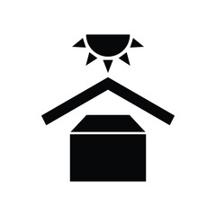 Keep Away From Heat Icon design. Keep out of sunlight sign symbol. isolated on white background