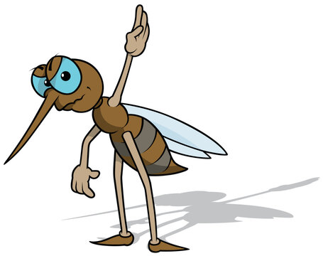 A Mosquito with a Raised Hand Signals a Stop