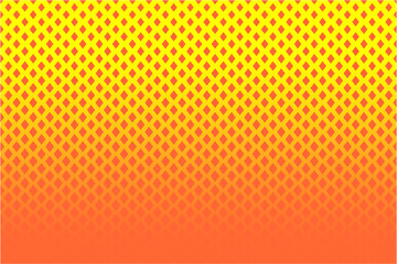 Fototapeta premium Gradient halftone orange yellow background. Retro pop art texture. Geometric pattern.