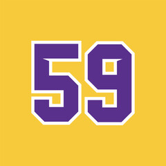Basketball Sport Number Vector Template 59