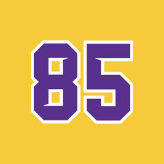 Basketball Sport Number Vector Template 85