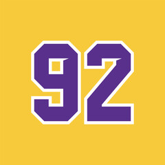 Basketball Sport Number Vector Template 92