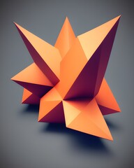 abstract origami star
