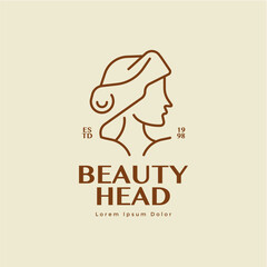 beauty logo monoline vector