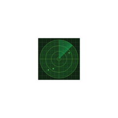 Radar screen isolated vector graphics