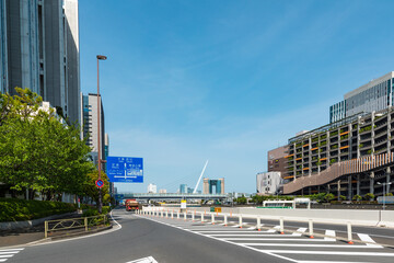 (東京都-都市風景)青空とお台場周辺風景１