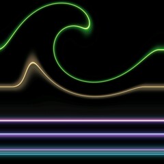Colorful creative waves, spectrum, lines, rainbow, abstract background