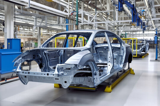 automotive machine technology car industrial assembly transportation factory industry automobile. Generative AI. Generative AI