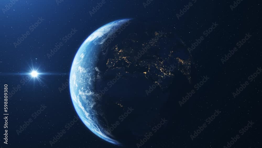 Canvas Prints travelling towards planet earth and europe from outer space