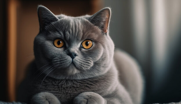 British Shorthair cat. beautiful instagram photography - Generative AI

