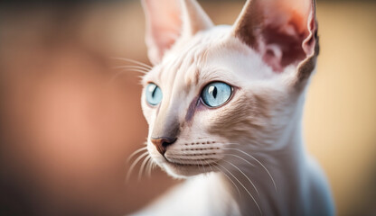 Oriental cat. beautiful instagram photography - Generative AI
