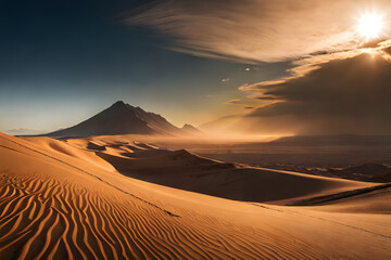 Naklejka na ściany i meble sunrise in the desert