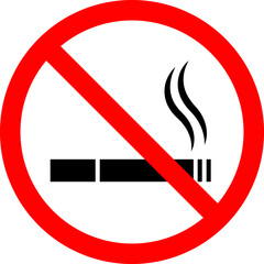 No Smoke Cigarette Sign Icon. Addiction Forbidden Pictogram. Warning Not Narcotic Symbol. Isolated Vector