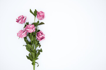 A bouquet of artificial roses for decoration