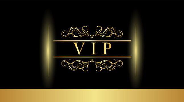 luxury background, black and gold label with ribbon, luxury gold and black exclusive premium vip card for club members only, vip pass casino cadr, vip invitation