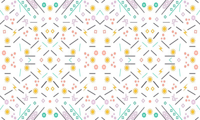 Seamless abstract geometric pattern. for wallpaper wrapping, pattern filling, web background, texture. Vector Illustration.