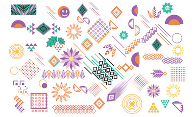 Abstract geometric vector graphic element for posters, artwork, design templates, advertisements, prints.