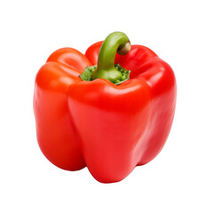 A red bell pepper isolated on transparent background, Generative AI