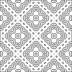 Repeating patterns of lines.  Black and white pattern for web page, textures, card, poster, fabric, textile.