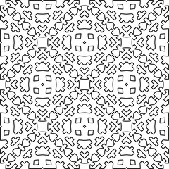 Repeating patterns of lines.  Black and white pattern for web page, textures, card, poster, fabric, textile.